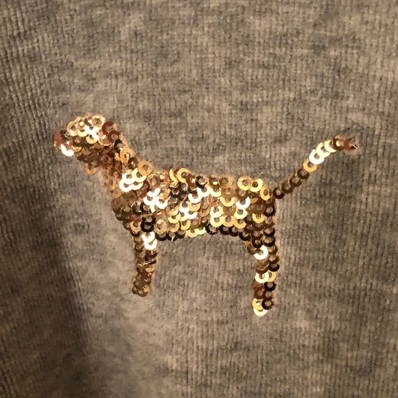 PINK Victoria's Secret Gray Faux Fur Lined Zip Up Hoodie - Picture 3 of 9